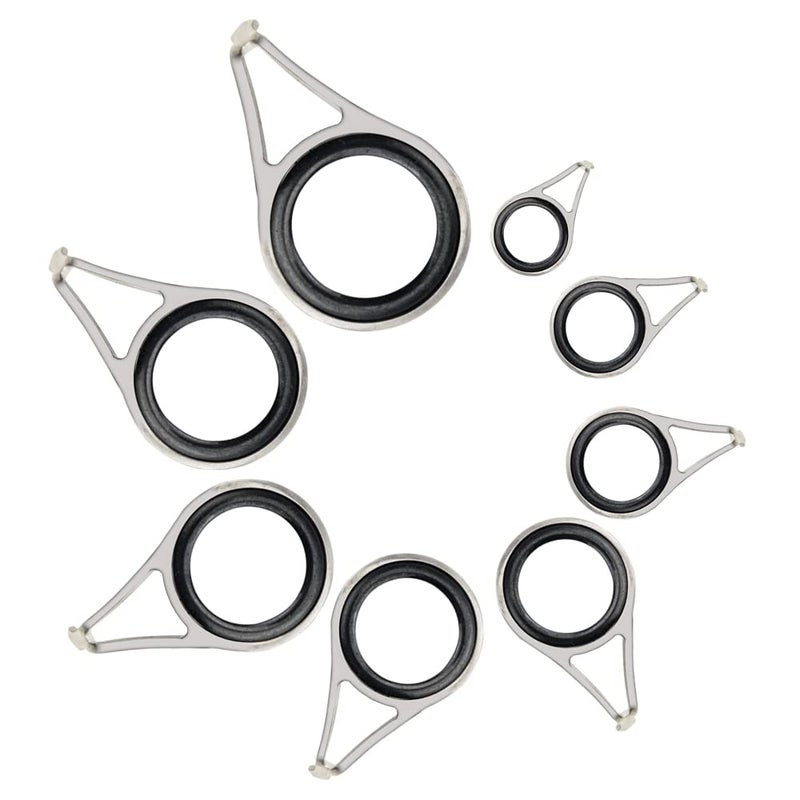 WMYCONGCONG 75 PCS Fishing Rod Guide Tip Spinning Eyes Rings Top Guides Stainless Steel Ceramic Ring Fishing Rod Tip Repair Kit - Image 3
